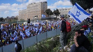 Protesters in Jerusalem oppose Netanyahu's Gaza strikes