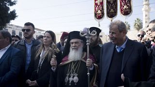  Orthodox Christians mark Christmas eve in the West Bank