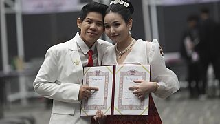 Thailand LGBTQ+ couples celebrate equal marriage rights