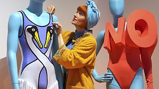 Pamela's iconic 'Baywatch' swimming costume makes a splash at new exhibit